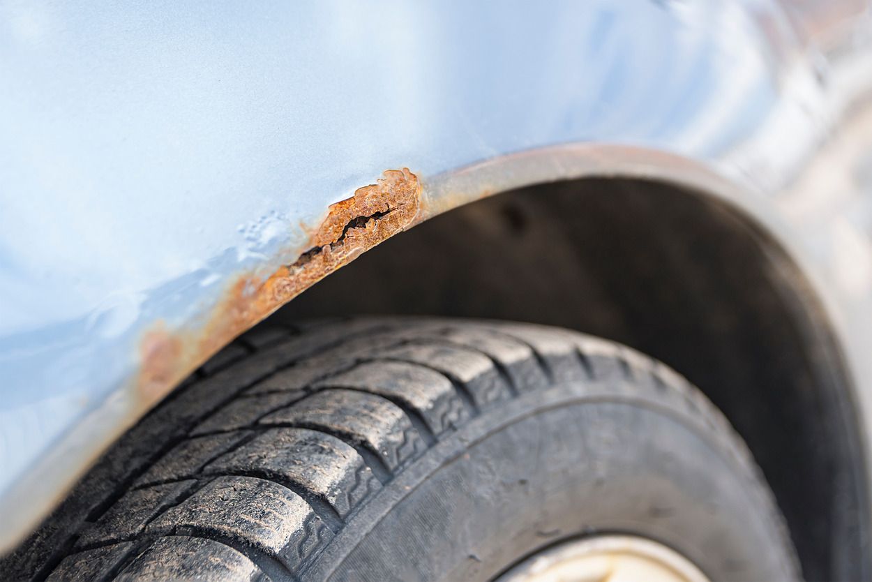 rusted car